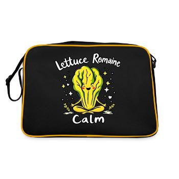 Laitue romaine calme – Salade amusante - Sac Retro - noir/or - Dos
