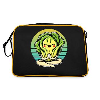 Laitue romaine calme – Salade amusante - Sac Retro - noir/or - Dos
