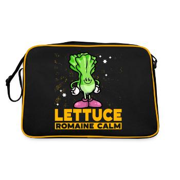 Laitue romaine calme – Salade amusante - Sac Retro - noir/or - Dos
