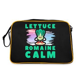 Laitue romaine calme – Salade amusante - Sac Retro - noir/or - Dos