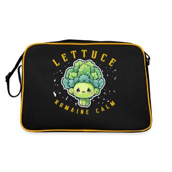Laitue romaine calme – Salade amusante - Sac Retro - noir/or - Dos