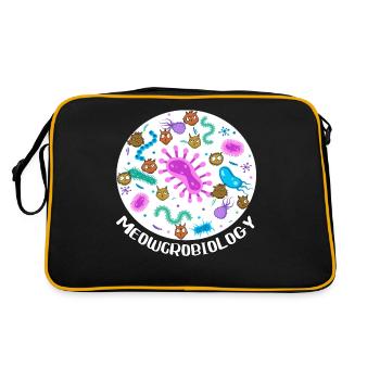 Mauzkrobiologie - Retro Tasche - Schwarz/Gold - Hinten