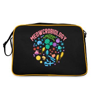 Mauzkrobiologie - Retro Tasche - Schwarz/Gold - Hinten