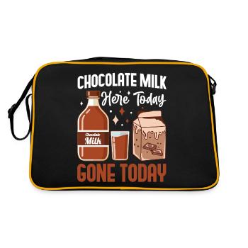 Chocolate Milk Funny Choccy Flavored Milk Drink - Retro Bag - black/gold - Back