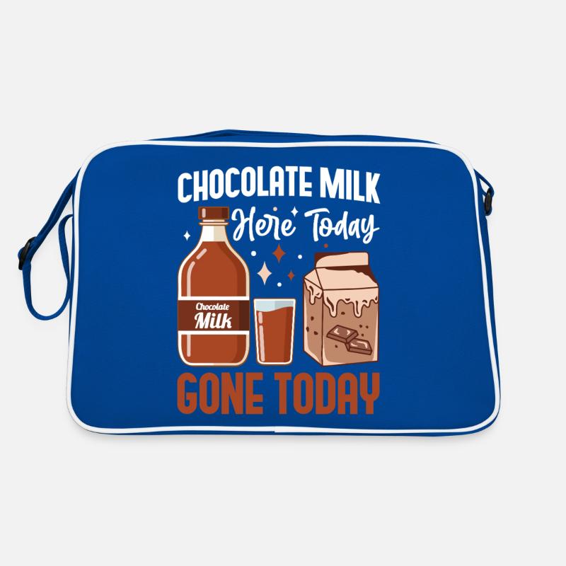 Schokoladenmilch Lustiges Milchgetränk mit Choccy-Geschmack Retro Tasche
