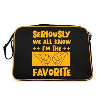 Sérieusement, nous savons tous que je suis le favori - Sac Retro - noir/or - Dos