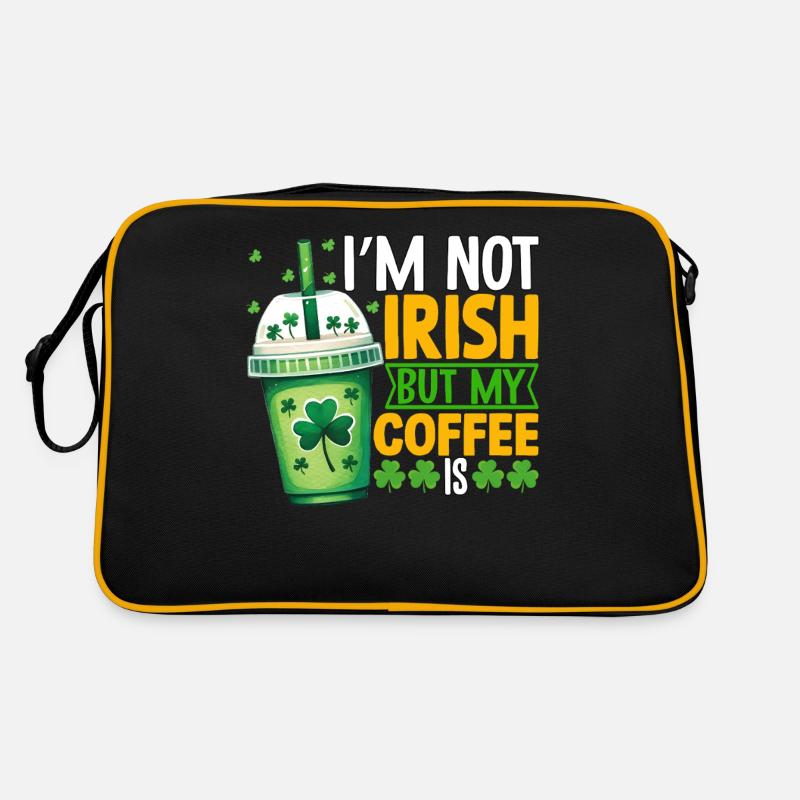 Je ne suis pas irlandais mais mon café l’est Sac Retro
