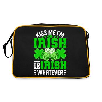 Embrasse-moi, je suis irlandais ou irlandais peu importe - Sac Retro - noir/or - Dos