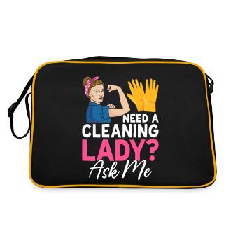 Besoin d’une femme de ménage Ask Me Funny Housekeeping - Sac Retro - noir/or - Dos
