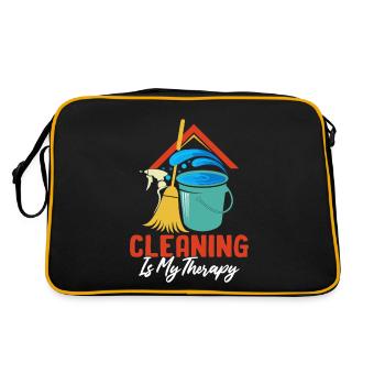 Le nettoyage est ma thérapie Conciergerie drôle - Sac Retro - noir/or - Dos