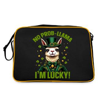 Pas de prob-llama J’ai de la chance - Sac Retro - noir/or - Dos