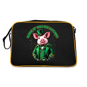 Oink tu as de la chance - Sac Retro - noir/or - Dos