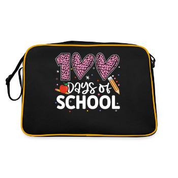 100 jours d’école Drôle centième jour d’école - Sac Retro - noir/or - Dos