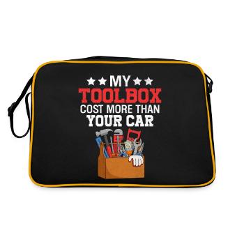 Ma boîte à outils coûte plus cher que votre voiture Funny Auto - Sac Retro - noir/or - Dos