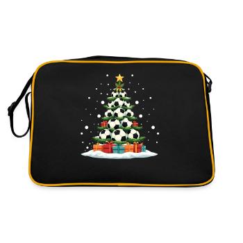 Soccer Christmas Funny Xmas Tree Team Sports - Retro Bag - black/gold - Back
