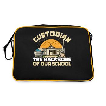 L’épine dorsale de notre école Conciergerie drôle - Sac Retro - noir/or - Dos