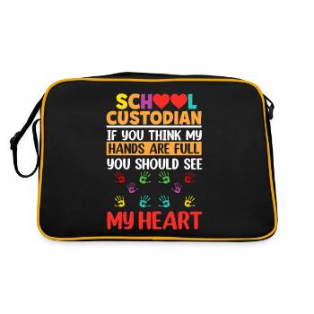 Si vous pensez que mes mains sont pleines d’école de conciergerie - Sac Retro - noir/or - Dos