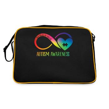 Journée de sensibilisation à l’autisme Cadeau autiste - Sac Retro - noir/or - Dos