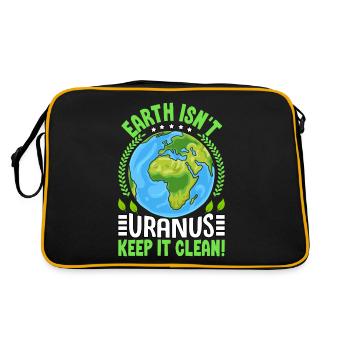 La Terre n’est pas Uranus, gardez-la propre - Sac Retro - noir/or - Dos