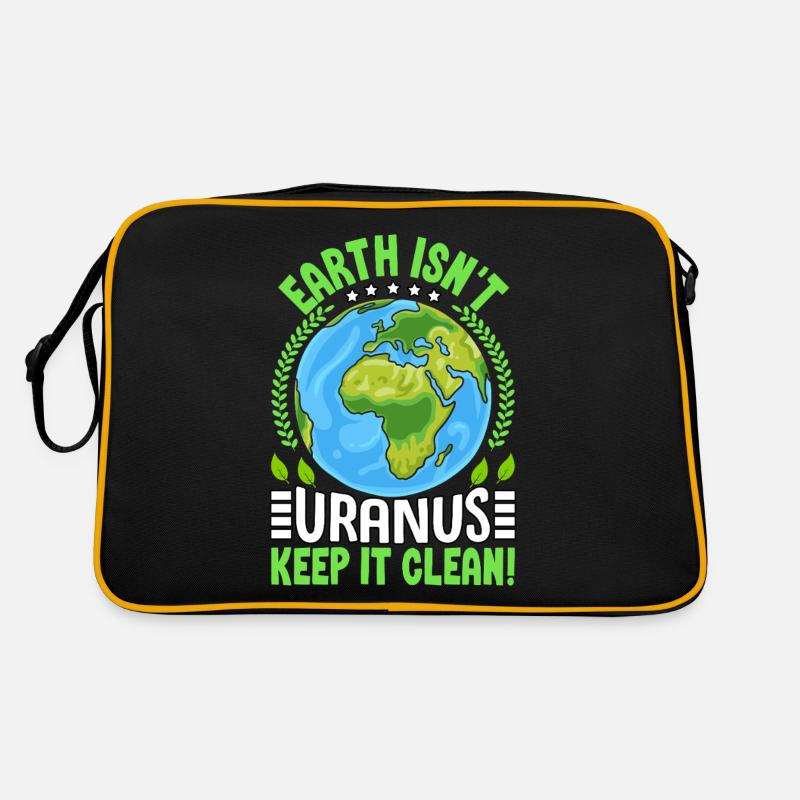 Earth isn't uranus keep it clean Retro Bag