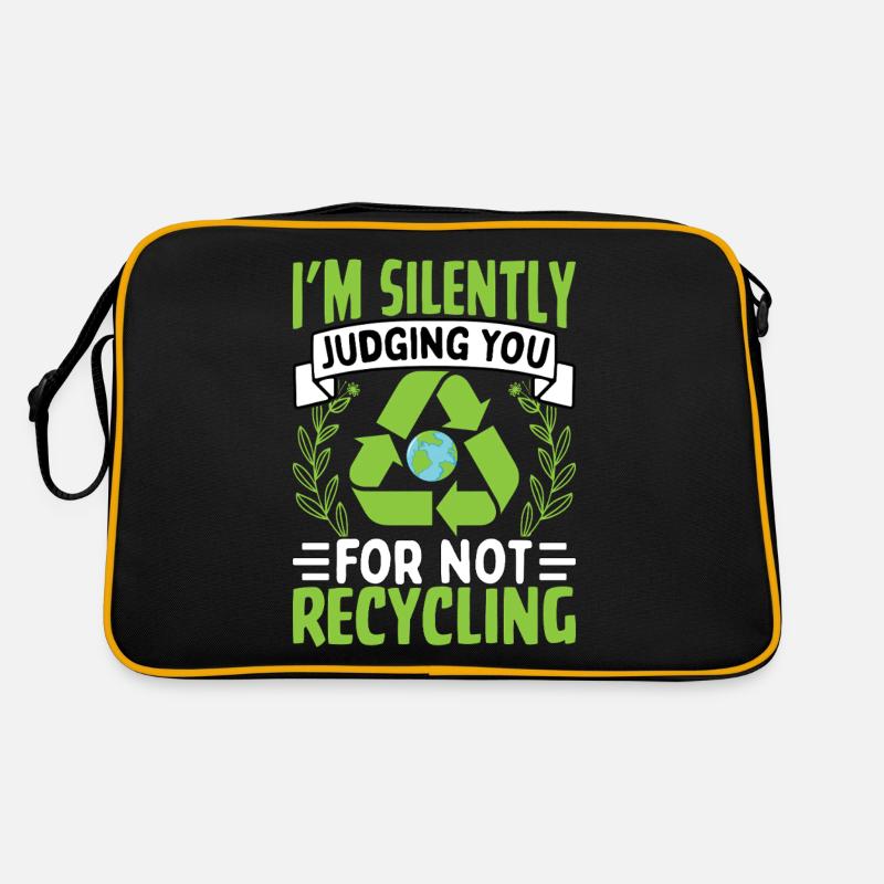 Ich verurteile dich im Stillen dafür, dass du nicht recycelst Retro Tasche