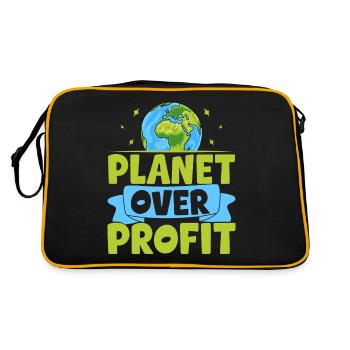 La planète plutôt que le profit - Sac Retro - noir/or - Dos