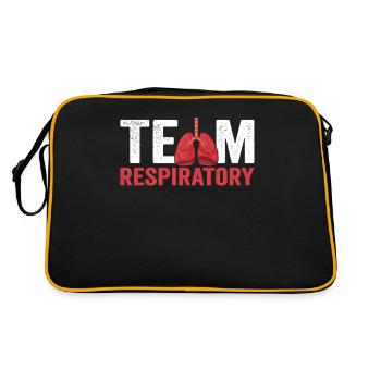 Equipe Thérapie respiratoire Pneumologue Poumon - Sac Retro - noir/or - Dos