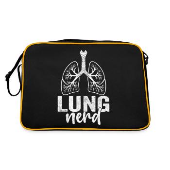 Poumon Nerd Pulmonaire Drôle Inhalothérapeute - Sac Retro - noir/or - Dos