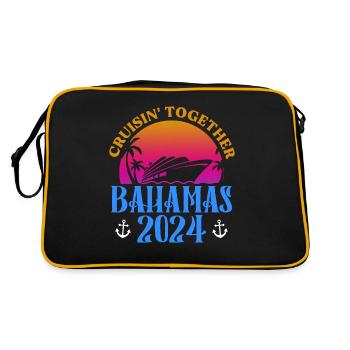 Bahamas Île des Caraïbes Cadeau d’été de l’Atlantique - Sac Retro - noir/or - Dos