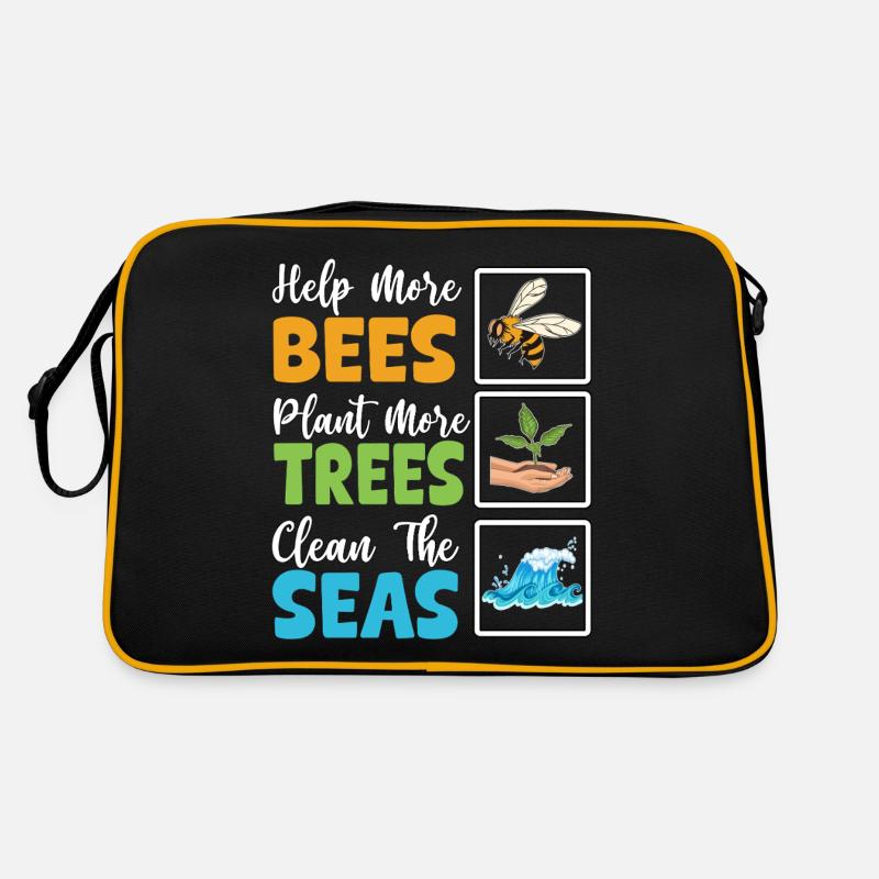 Aidez plus d’abeilles à planter plus d’arbres pour nettoyer les mers Sac Retro