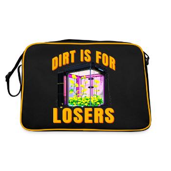 Dreck ist für Verlierer - Retro Tasche - Schwarz/Gold - Hinten