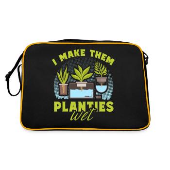 Je les fais Planties mouillés - Sac Retro - noir/or - Dos