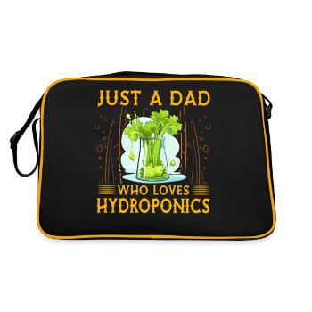 Just a Dad who loves Hydroponics - Retro Bag - black/gold - Back