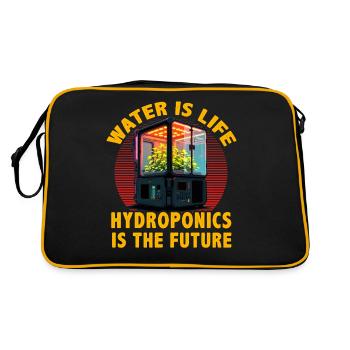 L’eau, c’est la vie La culture hydroponique, c’est l’avenir - Sac Retro - noir/or - Dos