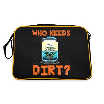 Who needs dirt? - Retro Bag - black/gold - Back