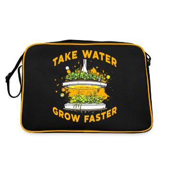 Prenez l’eau, poussez plus vite - Sac Retro - noir/or - Dos