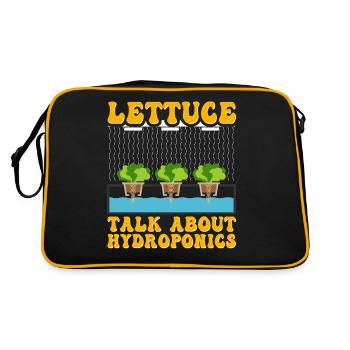 Lettuce talk about Hydroponics - Retro Bag - black/gold - Back