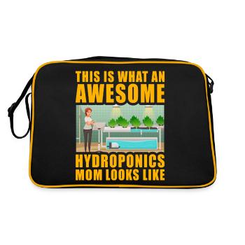 This is what an awesome Hydroponics Mom looks like - Retro Bag - black/gold - Back