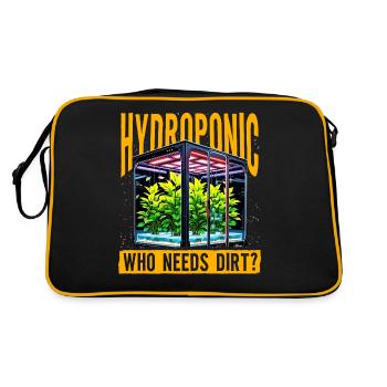 Hydroponic who needs dirt? - Retro Bag - black/gold - Back