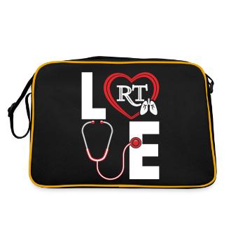 Amour drôle thérapie respiratoire pneumologue peds - Sac Retro - noir/or - Dos