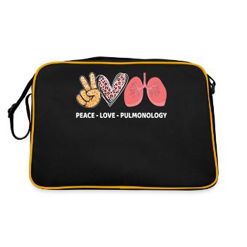 Paix Amour Pneumologie Drôle Peds RT Respiratoire - Sac Retro - noir/or - Dos