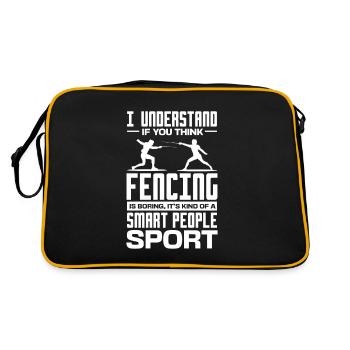 Fencing Sword Sabre Epee Fencing Gift - Retro Bag - black/gold - Back