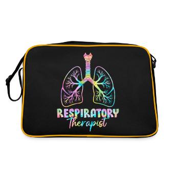 Inhalothérapeute Tie Dye Healthcare Lung - Sac Retro - noir/or - Dos