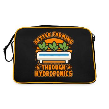 Better Farming through Hydroponics - Retro Bag - black/gold - Back