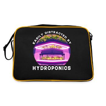 Easily distracted by Hydroponics - Retro Bag - black/gold - Back