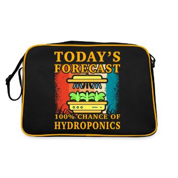 Today's forecast 100% chance of Hydroponics - Retro Bag - black/gold - Back