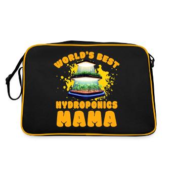 World's best Hydroponics Mama - Retro Bag - black/gold - Back