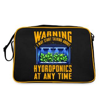 Warning I may start talking about Hydroponics - Retro Bag - black/gold - Back