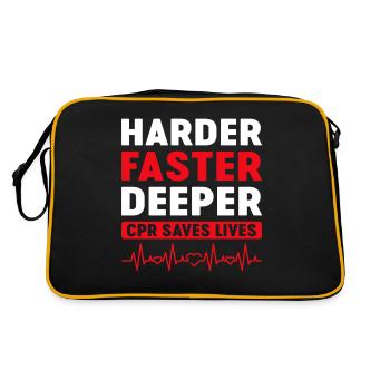 Plus difficile Plus rapide RCP plus profonde Cardio-pulmonaire - Sac Retro - noir/or - Dos