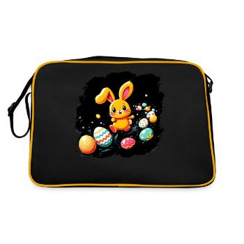 Lapin de Pâques - Sac Retro - noir/or - Dos